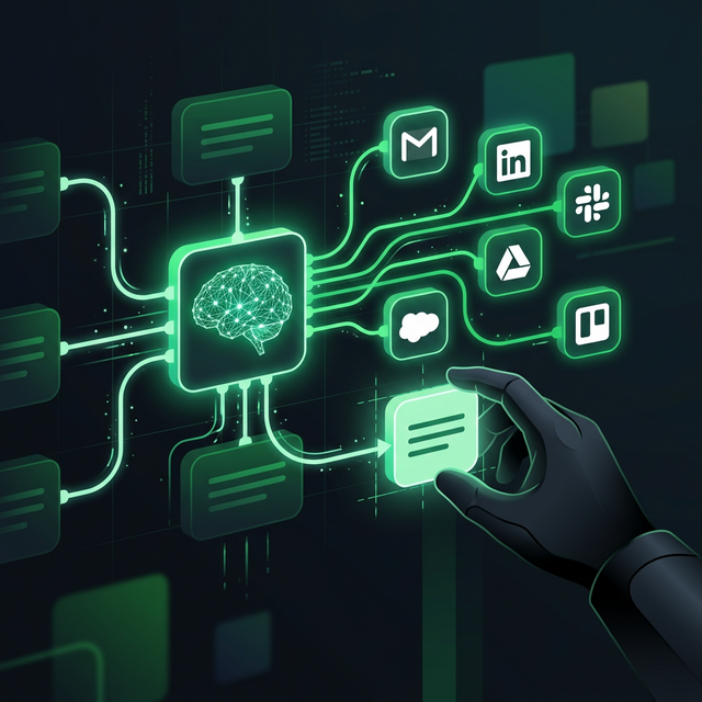 AI workflow nodes connected to third-party services with zero configuration